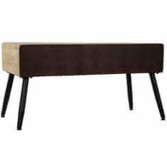 DKD Home Decor Stranska mizica DKD Home Decor Brown Black Metal Fir 100 x 50 x 52,5 cm