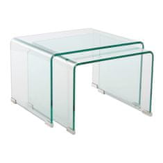 DKD Home Decor Komplet 2 miz DKD Home Decor Transparent 48 x 45 x 31,5 cm