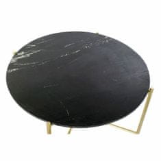 DKD Home Decor Stranska mizica DKD Home Decor Black Golden Marble Iron (81 x 81 x 44 cm)