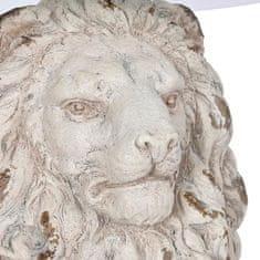 DKD Home Decor Stranska mizica DKD Home Decor Lion 52 x 44 x 72 cm Kristalno siva kovina Bela magnezija