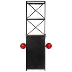 Vidaxl Omarica za vino traktor 49x31x172 cm trden mangov les