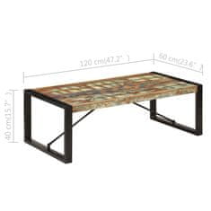 Vidaxl Klubska mizica 120x60x40 cm trden predelan les