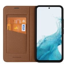 slomart dux ducis skin x2 etui za samsung galaxy a54 5g flip cover denarnica stojalo brown