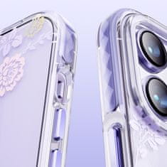 Kingxbar Magnetni etui s cvetličnim potiskom za iPhone 14 Plus MagSafe Flora Series rose