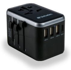 Verbatim UTA-04 univerzalni potovalni adapter, USB-A in USB-C