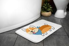 tulup.si Kopalniške preproge Dog shiba inu 90x60 cm Bela in siva