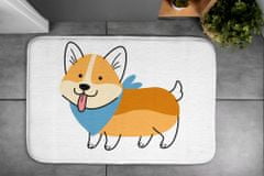 tulup.si Kopalniške preproge Dog shiba inu 90x60 cm Bela in siva