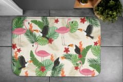 tulup.si Preproga za kopalnico Flamingo ptice 75x45 cm Bela