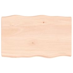 Greatstore Mizna plošča 80x50x(2-6) cm neobdelana hrastovina naraven rob