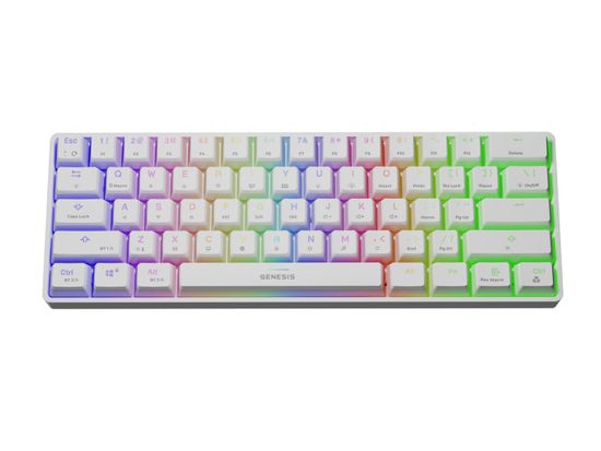 Genesis Gaming Keyboard THOR 660/RGB/Gateron Brown/Wireless USB + Bluetooth/US layout/White