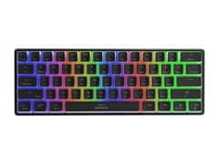 Genesis Gaming Keyboard THOR 660/RGB/Gateron Brown/Wireless USB + Bluetooth/US layout/Black