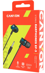 Canyon EP-3 slušalke z mikrofonom, 1,2m, zelene (CNE-CEP3G)