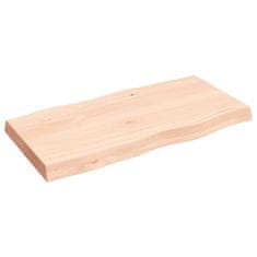Vidaxl Mizna plošča 80x40x6 cm neobdelana trdna hrastovina