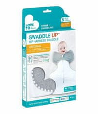 LOVE TO DREAM Swaddle za uporabo z ledveno oporo, siva, velikost S, 0-3 m, 3-6 kg