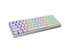 Genesis Gaming Keyboard THOR 660/RGB/Gateron Brown/Wireless USB + Bluetooth/US layout/White