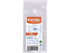 Extol Premium HSS sveder za kovino, bal 10ks, O 1,0mm