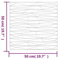 Vidaxl Stenski paneli 48 kosov beli 50x50 cm XPS 12 m² kamen