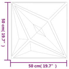 Vidaxl Stenski paneli 48 kosov beli 50x50 cm XPS 12 m² zvezda