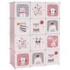 Otroška modularna omara Nurmi - roza / otroški vzorec