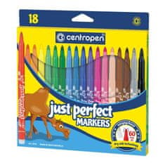 Centropen Marker Perfect 2510, ki se ne suši (18 kosov)