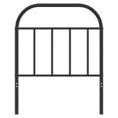 Vidaxl Kovinsko posteljno vzglavje črno 75 cm
