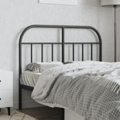 Vidaxl Kovinsko posteljno vzglavje črno 120 cm