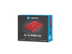 Natec Zunanji HDD box 2,5" USB 3.0 Rhino Go, rdeč, aluminijasto ohišje