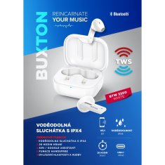 Buxton Slušalke BTW 3300 WHITE TWS