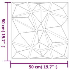 Vidaxl Stenski paneli 24 kosov betonsko sivi 50x50 cm XPS 6 m² diamant