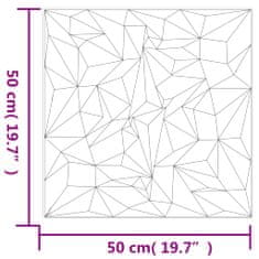 Vidaxl Stenski paneli 48 kosov beli 50x50 cm XPS 12 m² ametist