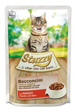 STUZZY Cat pocket Adult goveji koščki 85G