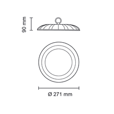 Asalite Highbay LED stropna svetilka, 15000 lm, 100 W