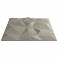 Vidaxl Stenski paneli 24 kosov betonsko sivi 50x50 cm XPS 6 m² diamant