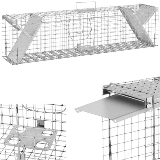 Wiesenfield Past za podgane in kune obojestranska past za kune in kune 1020x200x270 mm KIT