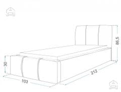 Trianova Dvižna postelja Florida - 90x200 cm