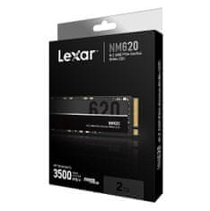 Lexar Lexarjev SSD NM620 PCle Gen3 M.2 NVMe - 2 TB (branje/pisanje: 3500/3000 MB/s)
