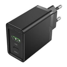 Vention EU USB-A (18W) USB-C (20W) omrežni polnilec FBBB0-EU 2,4A PD3.0 (črn)