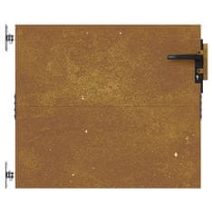 Vidaxl Vrtna vrata 85x100 cm corten jeklo