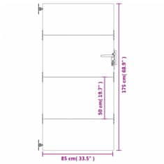 Vidaxl Vrtna vrata 85x175 cm Corten jeklo