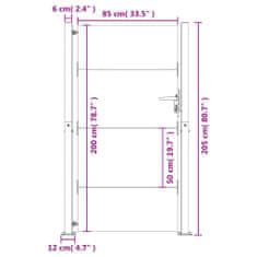 Vidaxl Vrtna vrata 105x205 cm Corten jeklo