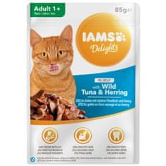 IAMS Kapsička IAMS Delights tuňák a sleď v želé 85 g