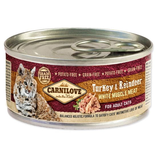 Carnilove Konzerva CARNILOVE WMM Turkey & Reindeer for Adult Cats 100 g