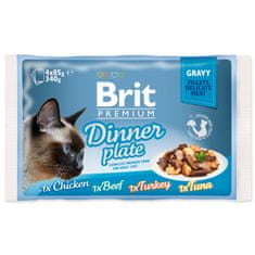 Brit Kapsičky BRIT Premium Cat Delicate Fillets in Gravy Dinner Plate 340 g