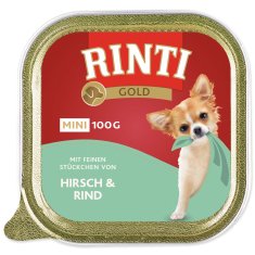 Finnern Vanička RINTI Gold Mini jelen + hovězí 100 g