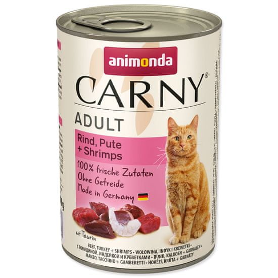 Animonda Konzerva Carny Adult hovězí, krůtí + krevety 400 g