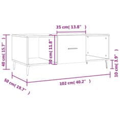 Vidaxl Klubska mizica betonsko siva 102x50x40 cm inženirski les