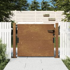 Vidaxl Vrtna vrata 105x105 cm corten jeklo