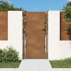 Vidaxl Vrtna vrata 105x180 cm corten jeklo