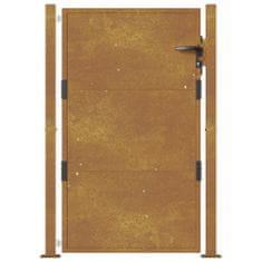 Vidaxl Vrtna vrata 105x130 cm corten jeklo