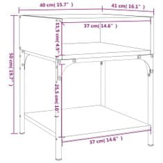 Vidaxl Nočna omarica 2 kosa siva sonoma 40x41x50 cm inženirski les